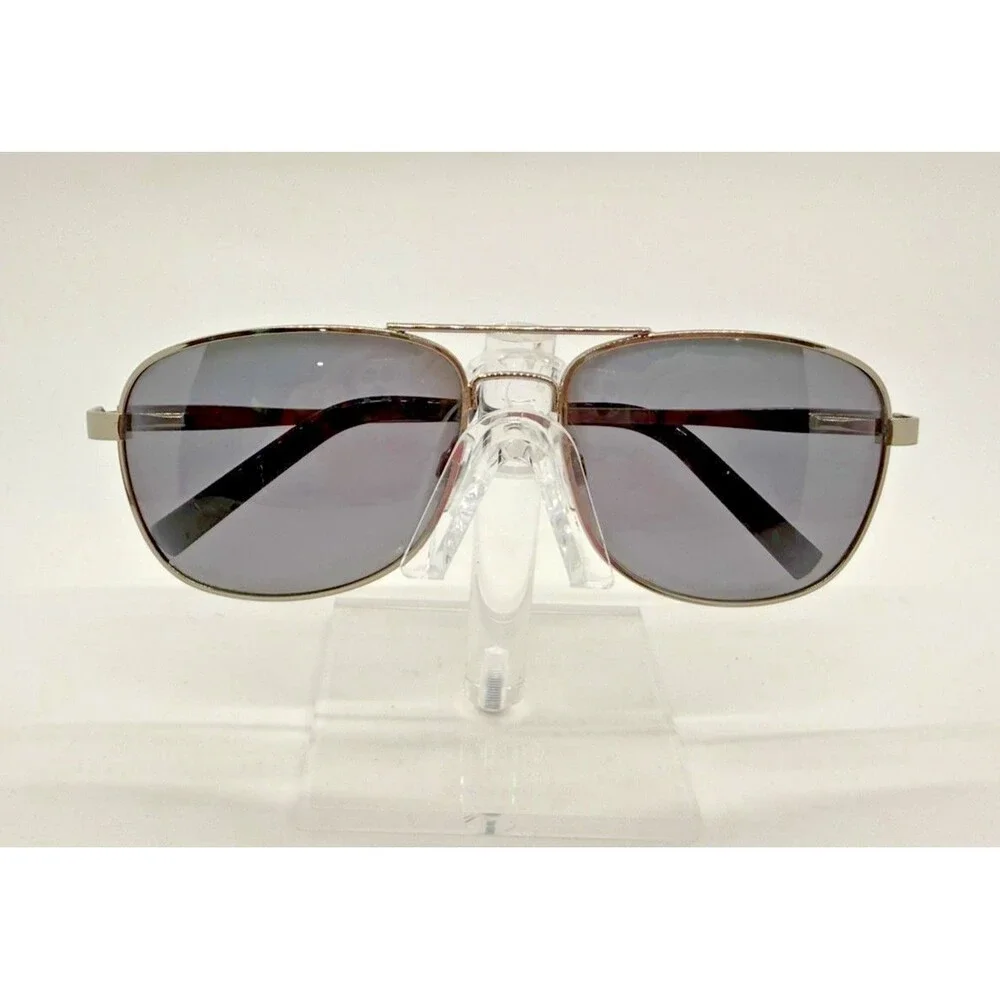 Foster Grant Black Metal‎ Aviator Sunglasses w/ Ray-Ban Hard Case & Cloth Men